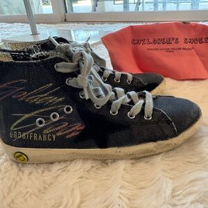 Golden Goose Kids Black and Multicolor High-Top Sneakers NEW without tag